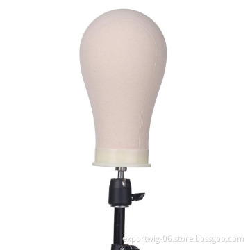 Canvas Block Mannequin Head Cork Blocks Mannequin For Wigs Making Weft Wig Display Style Styling Manikin For Hair Salon
